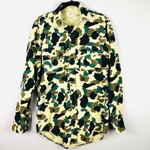 VINTAGE Deerskin Chamois Button Down Camo Shirt M